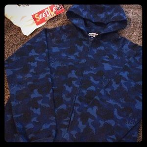 Bape Pirate Store Fire Camo Hoodie